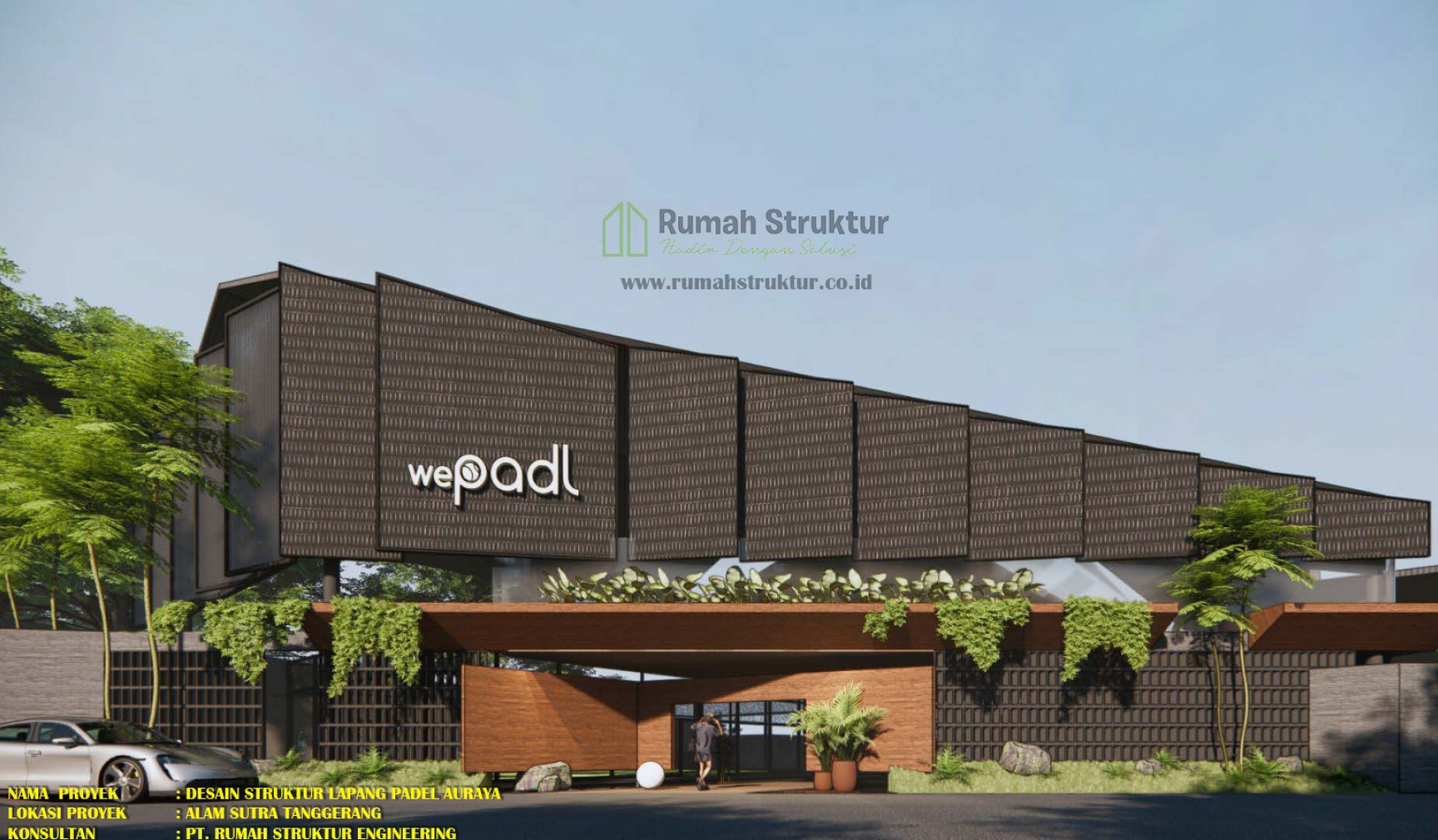 Desain Struktur Lapang Padel